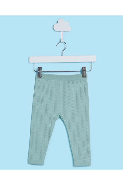 REDTAG بنطال ليجنز محبوك باللون الأخضر للبنات الرضع