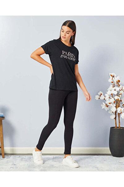 REDTAG Women Black Front Seam Legging