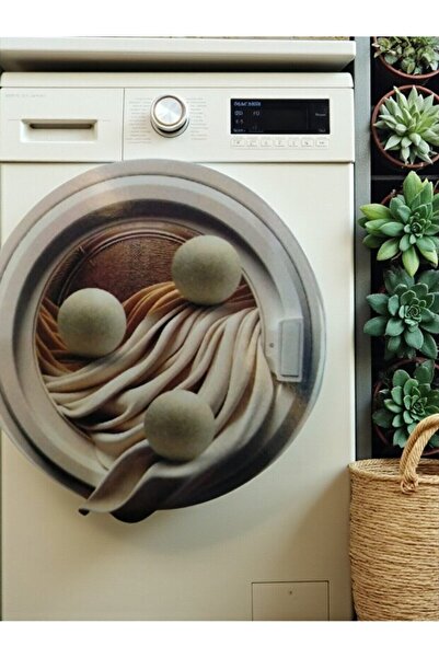 mucit home 3 bucăți bile de uscare din lână pentru uscător de rufe, bile de uscare pentru rufe