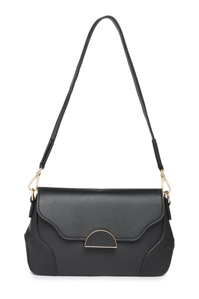 Zühre Black Bag with Metal Buckle Detail Z0028