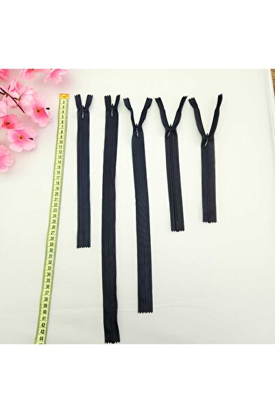 Kaf Kumaş Culoare Bleumarin 20-40 Cm Fermoar ascuns 5 buc |   Setul 4