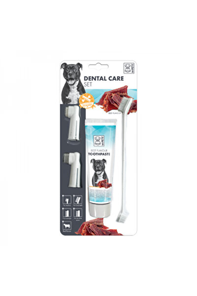 MPET مجموعة معجون أسنان بنكهة لحم البقر من إم-بيتس للكلاب (100 جرام)