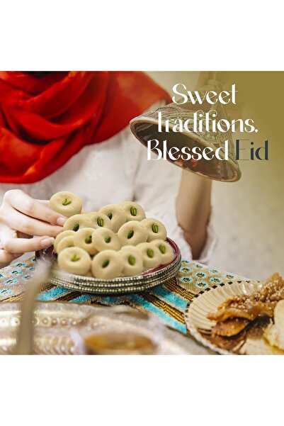ALSULTAN SWEETS Al Sultan Pistachio Ghorayba - Arabic Sweets Gift Box (500g)