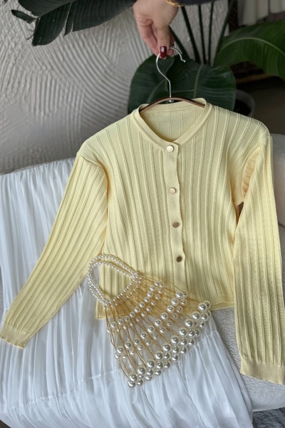 Poliyance Tulip Yellow Cardigan