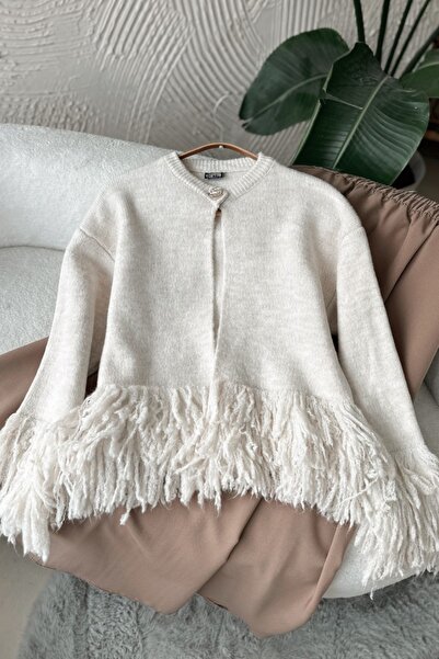 Poliyance Feza White Cardigan