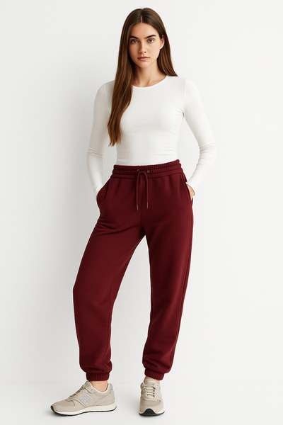 Rich Women's 100% Cotton Two Thread Basic Sweatpants