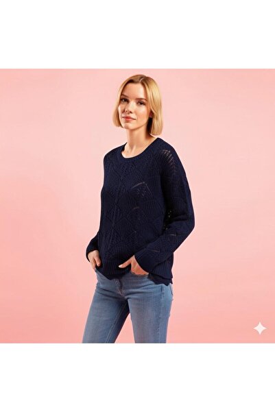 Lal Triko Lace-Like Knit Knitwear Bluse 11056