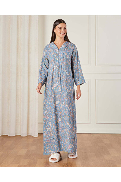 REDTAG قميص نوم نسائي رمادي مطبوع