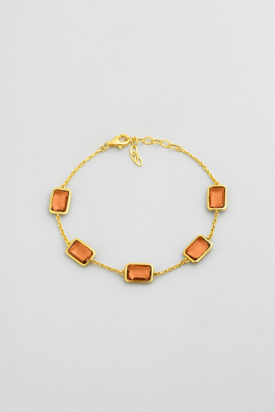 So CHIC... Chromony 18 Ayar Sarı Altın Kaplama 20 Cm Gümüş Bileklik