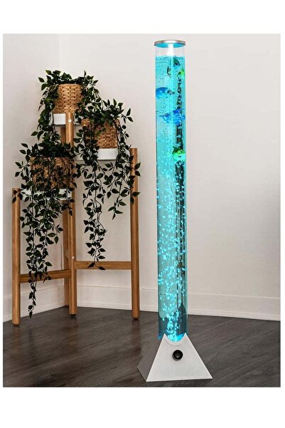 Generic 90CM Bubble Fish Water Tank Floor Lamp Multicolour LED Aquarium Night Light for Kids Bedroom
