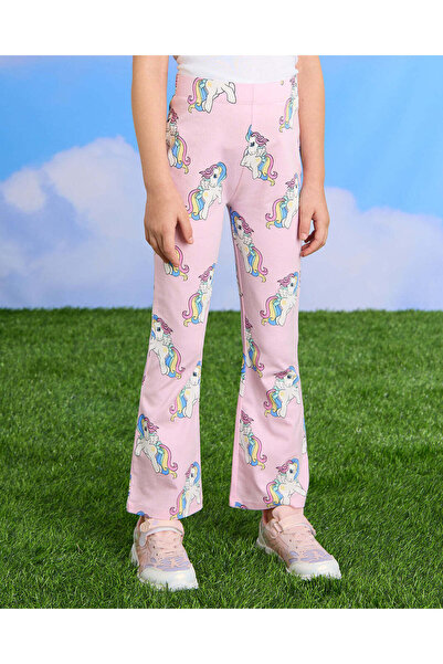 REDTAG بنطال واسع الأرجل ماي ليتل بوني للبنات باللون الوردي