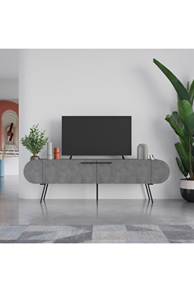Mourah Home Mourah Capsule Tv Stand Up To 65 Inches - Retro Grey
