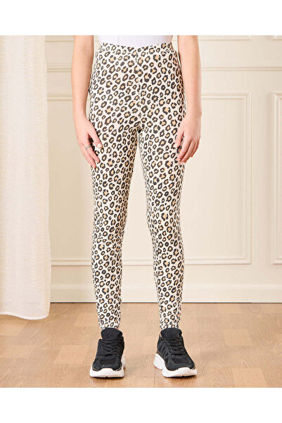 REDTAG بنطال ضيق أبيض بطبعة حيوانية للفتيات الكبيرات