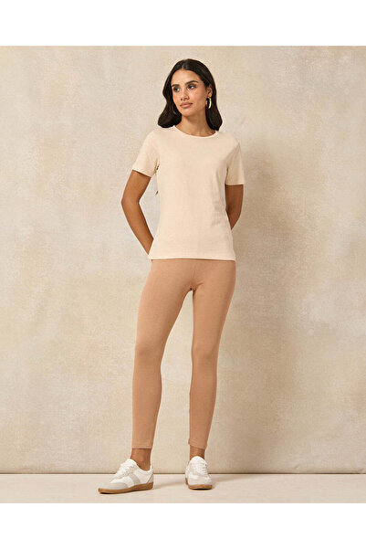 REDTAG Women Brown Cropped Legging