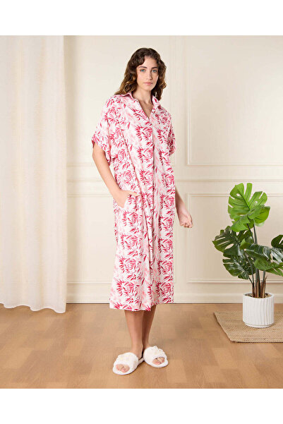 REDTAG Women White And Red Printed Nightgown