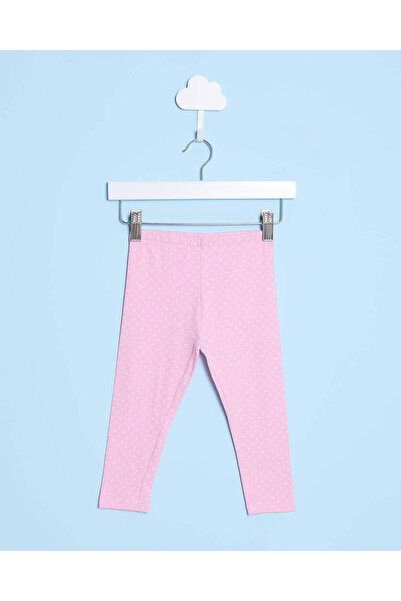 REDTAG Infant Girls Pink Polka Dots Leggings