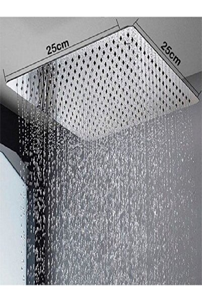 ARVENT Tepe Duş Başlığı Kare 25 * 25 Paslanmaz Inox 304 Çelik Metal Kireç Önl...