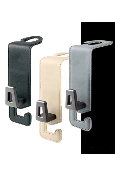 bbtech Metal Hanging Hook Bag Organizer Car Organizer (Grey) That Can Be Attached to the Headrest of the Car Seat
