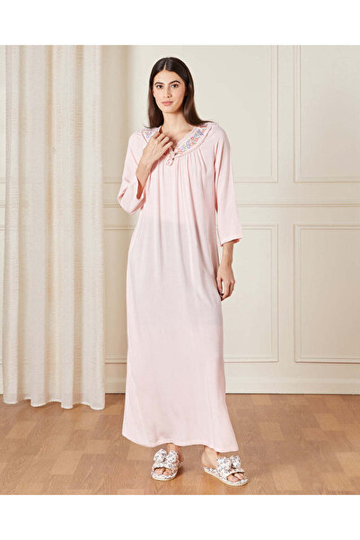 REDTAG قميص نوم نسائي وردي مطرز