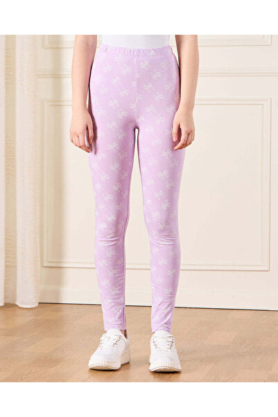 REDTAG بنطال ليجنز أساسي مطبوع باللون الوردي للبنات