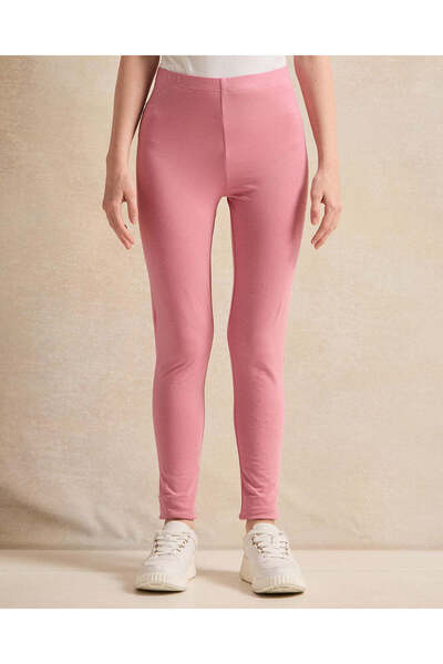 REDTAG Senior Girls Pink Basic Leggings