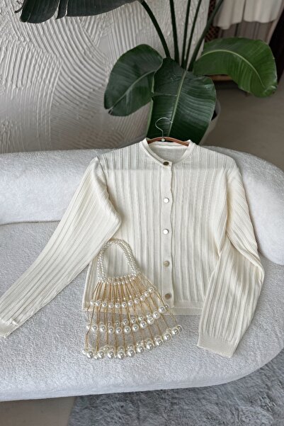 Poliyance Lale Ecru Cardigan