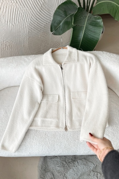 Poliyance Benay Ecru Cardigan