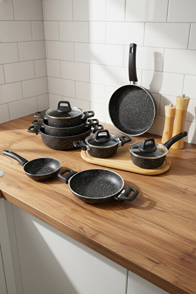 Bernardo Anita 13 Parça Tencere Seti Siyah
