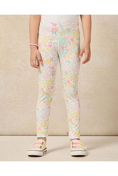 REDTAG بنطال ضيق أبيض مزهر للبنات