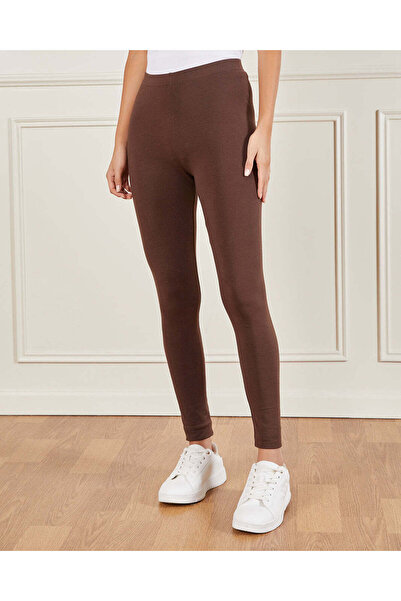 REDTAG Women Brown Long Length Leggings