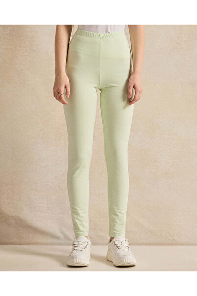 REDTAG Senior Girls Mint Plain Leggings