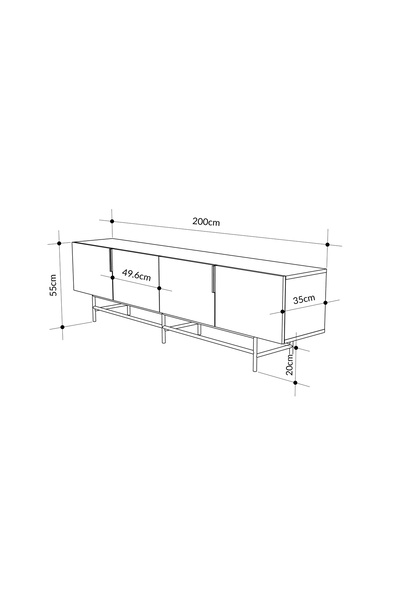 Mourah Home Tontini Tv Stand (With Joji Legs) Sandstone