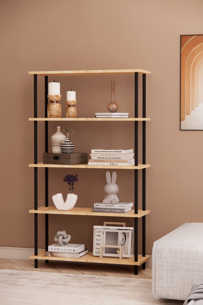 Phobia Çevir Kur Modüler 5 Raflı Çok Amaçlı Kitaplık Fonksiyonel , Kolay Kurulum Bohem Dekoratif Kitaplık