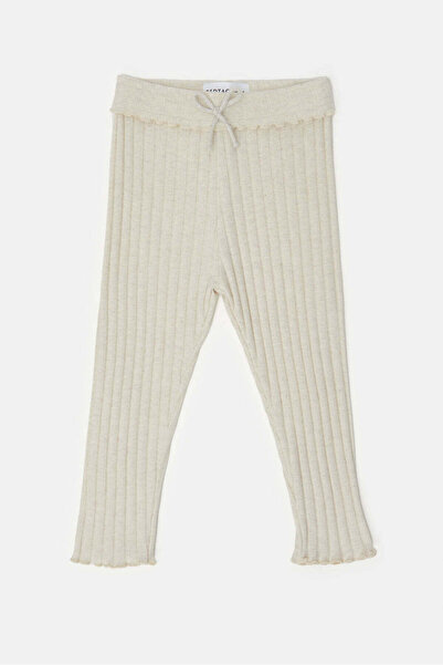 REDTAG Beige Rib Leggings
