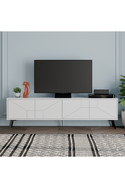 Mourah Home Mourah Dune Tv Stand Up To 70 Inches - White