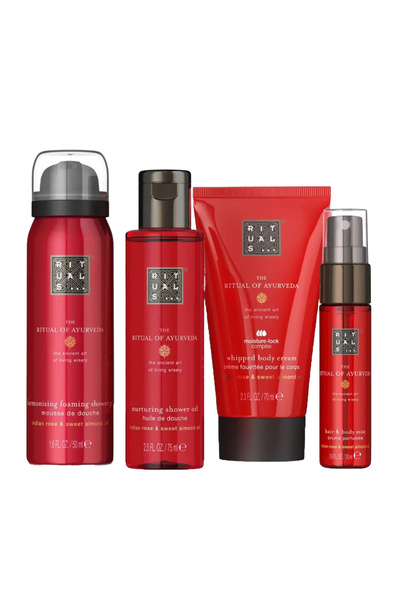 Rituals Комплект за пътуване „Ритуалът на Аюрведа“, крем 70 мл, душ олио 75 м...