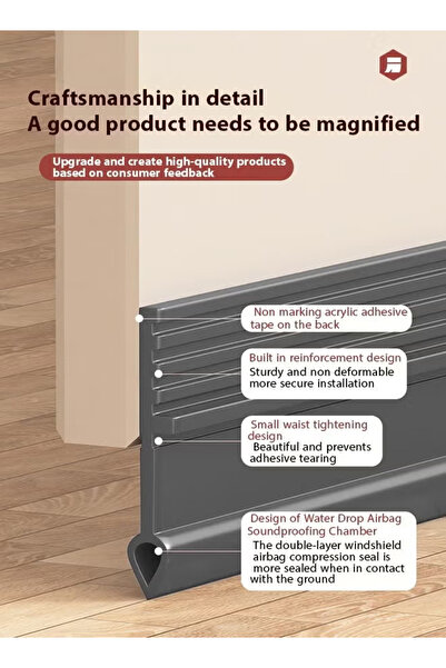 Generic 100cm Door bottom seal insulation Windproof, dustproof and insect-proof