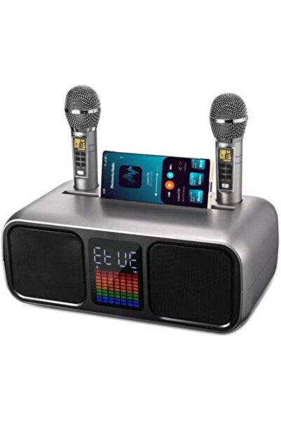 PopZa Smart Berry Portable Karaoke Machine Party Speaker with Touch Screen & 2 Wireless Microphones – Bl