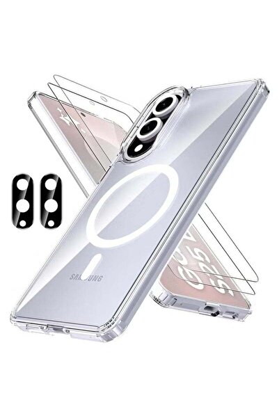 ELTRAZONE [5 في 1] جراب شفاف لهاتف Samsung Galaxy S25 Edge - مجموعة مقاومة لل...