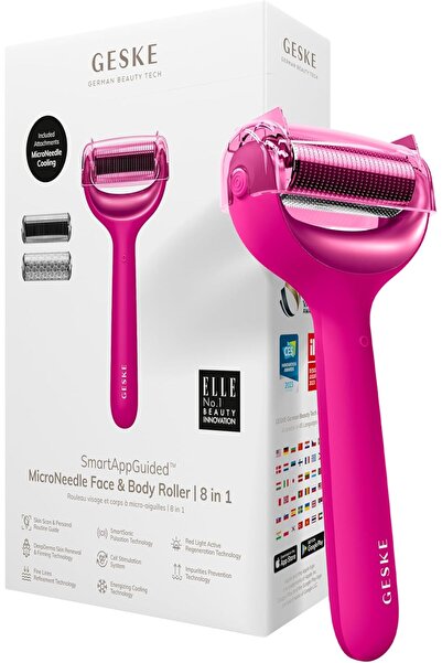 Geske بكرة الوجه والجسم 8 في 1 بتقنية SmartAppGuided MicroNeedle