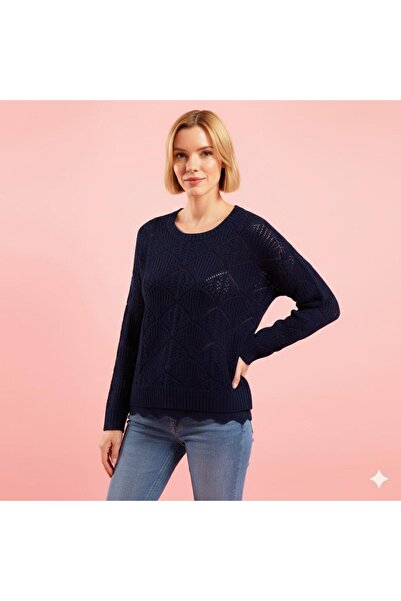 Lal Triko Lace-Like Knit Knitwear Bluse 11056