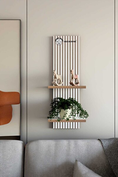 ABZER HOME رف حائط مزخرف مستطيل