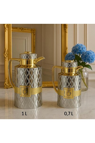 decovien Stylishly Designed 2-Piece Luxury Thermos Set - 1 Liter and 0.7 Liter