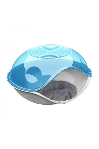 Georplast سرير شفاف للحيوانات الأليفة على شكل بطة (أزرق)