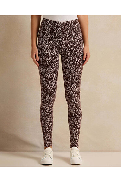 REDTAG Women Beige Printed Leggings