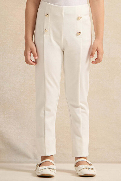 REDTAG بنطال بونتي أبيض للبنات