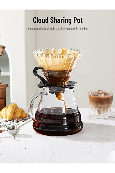 Sinyin EqiEch V60 Coffee Maker Set, 10-Piece Pour Over Coffee Kit with Travel Bag