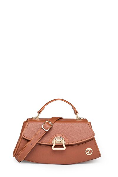 Zühre Tan Bag with Lock Detail Z0037