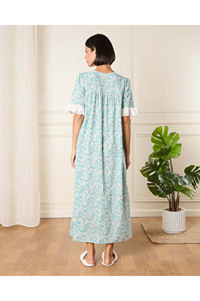 REDTAG Women Ivory Printed Nightgown