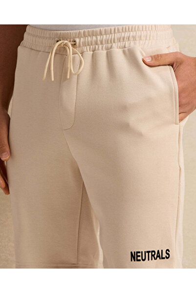 REDTAG Men Beige Lounge Printed Short